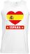 Bellatio Decorations Spanje singlet shirt/ tanktop met Spaanse vlag in hart wit heren XXL