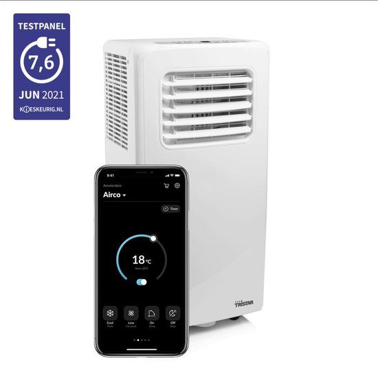 Tristar AC-5670 Smart Air Conditioner - 7000 BTU, Wi-Fi, App Control, White