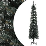 vidaXL Sapin de Noël artificiel - Étroit - 240 cm - Vert - PVC