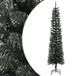 vidaXL Sapin de Noël artificiel - Étroit - 240 cm - Vert - PVC