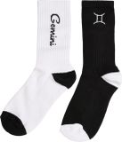 Mister Tee Gemini Zodiac 2-Pack Sokken - 39/42 - Zwart/Wit