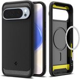Spigen Rugged Armor MagFit - Étui Convient aux peaux sensibles Google Pixel 10 Pro XL - Coque arrière Compatible MagSafe / Qi2 - Air Cushion - Noir mat