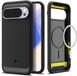 Spigen Rugged Armor MagFit - Étui Convient aux peaux sensibles Google Pixel 10 Pro XL - Coque arrière Compatible MagSafe / Qi2 - Air Cushion - Noir mat