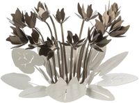 Arti & Mestieri Ciclamino decoratief middelpunt Ø38 cm ivoor/brons metaal