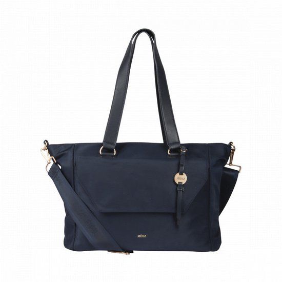 MŌSZ Laptoptas shopper dames 15.6 inch - donkerblauw
