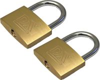 QlinQ cadenas avec 2 clés - 2x - 20 mm - laiton - cadenas de valise