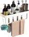 Goodivery ® Organisateur de douche polyvalent avec porte-serviettes et crochets pour salle de bain - Blanc, Métal
