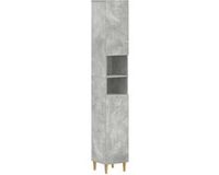 vidaXL Badkamerkast met Open Plank ARNHEM Betongrijs 30 x 31 x 190 cm