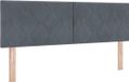 vidaXL Hoofdbord Donkergrijs 144 cm Fluweel