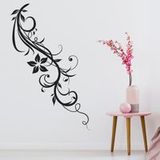 Sticker Mural Composition Florale Noir 77x226 cm