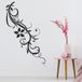 Sticker Mural Composition Florale Noir 77x226 cm