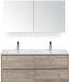 BES LED Dante Badmeubelset 120 cm - Craft Oak - Keramische Wastafel Wit Enjoy met Spiegelkast