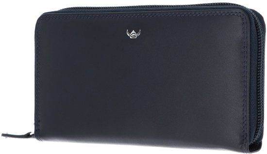 Golden Head Leren portemonnee Polo RFID Protect RV-Damenbörse 2804 Marineblau donkerblauw