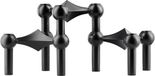 Stoff Nagel Kandelaar H6.5cm D10.2cm Noir Set van 3