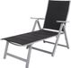 Chaise longue pliable, 5 positions, rembourrée de textile et de mousse à séchage rapide, 144x70x104cm