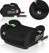 Lionelo Luuk FIX i-Size - Autostoel Booster - 22-36 kg, 125-150 cm - Zwart - ISOFIX