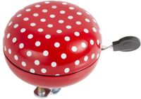 M-wave Fietsbel Ding-dong 80mm Rood Met Witte Stippen