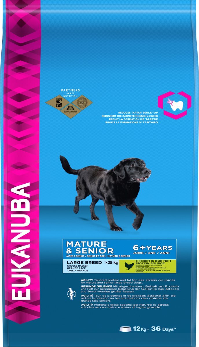 EUKANUBA Dog Mature & Senior - Large Breed - Kip - Hondenvoer - 12 kg