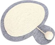 Nobleza Krabmat Kat met Speelbal - Krabplank - Kattenspeelgoed - Sisal en Vilt - 37 x 35 cm - Grijs/Beige