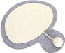 Nobleza Krabmat Kat met Speelbal - Krabplank - Kattenspeelgoed - Sisal en Vilt - 37 x 35 cm - Grijs/Beige