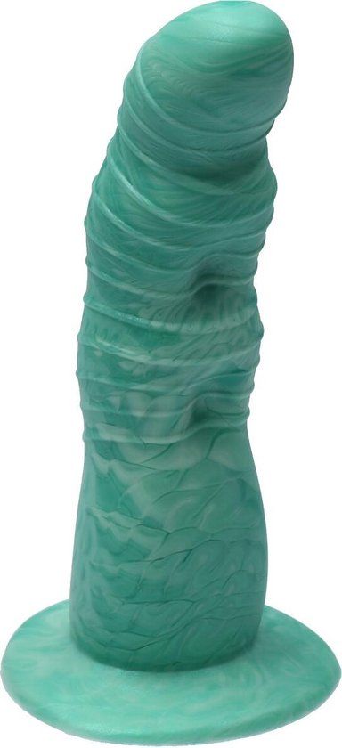 Ylva & Dite Rhea Siliconen Dildo met Zuignap - Pastel Groen / Fruit Groen Metallic