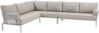 AVH-Collectie Hong Kong hoek loungeset 3-delig aluminium latte zand