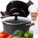 JIANGXI King Style Kitchenware JIANGXI King Style Diepe Steelpan Zwart Aluminium Inductie Non-Stick 25cm