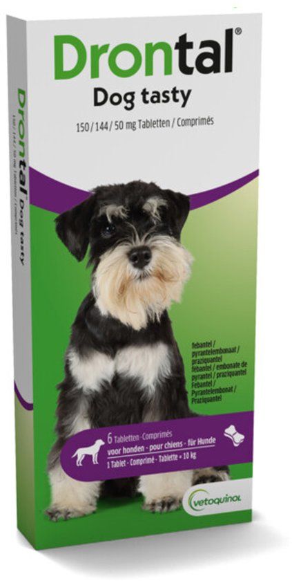 Drontal Dog Tasty Bone Vanaf 10 kg - 6 stuks