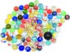 Don Juan Knikkers Gekleurde glazen knikkers mix in netje - 88 stuks - buitenspeelgoed - knikkeren