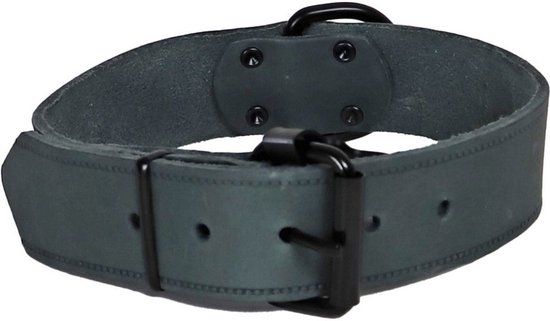 Gebr. de Boon Halsband soft leder 40mm/60cm grijs