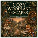 Cozy Woodland Escapes: A Cozy Coloring Book for Adults and Teens