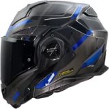 LS2 FF901 Advant X Spectrum Zwart Titanium Blauw Systeemhelm - Helm
