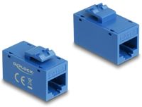 Delock Keystone Module RJ45 jack to RJ45 jack Cat.6A UTP blue