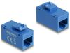 Delock Keystone Module RJ45 jack to RJ45 jack Cat.6A UTP blue
