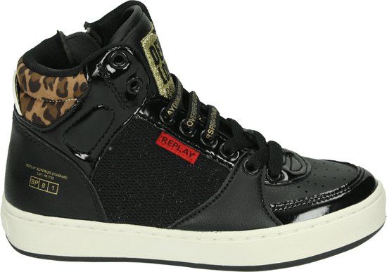 Replay Cobra 1 Hoge sneakers Meisjes Zwart Maat 32
