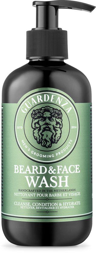 Guardenza Baard & Face wash - baardshampoo – gezichtsreiniger – face wash voor mannen - shampoo voor baard - 250 ml