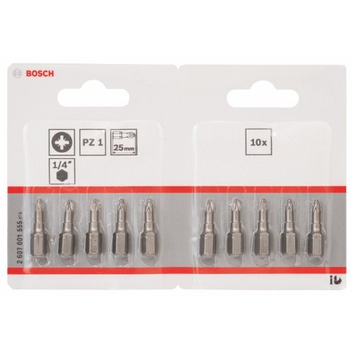 Bosch Bosch bit 3 stuks kruiskop PZ 1 PZ1 25 mm, 10 Stück