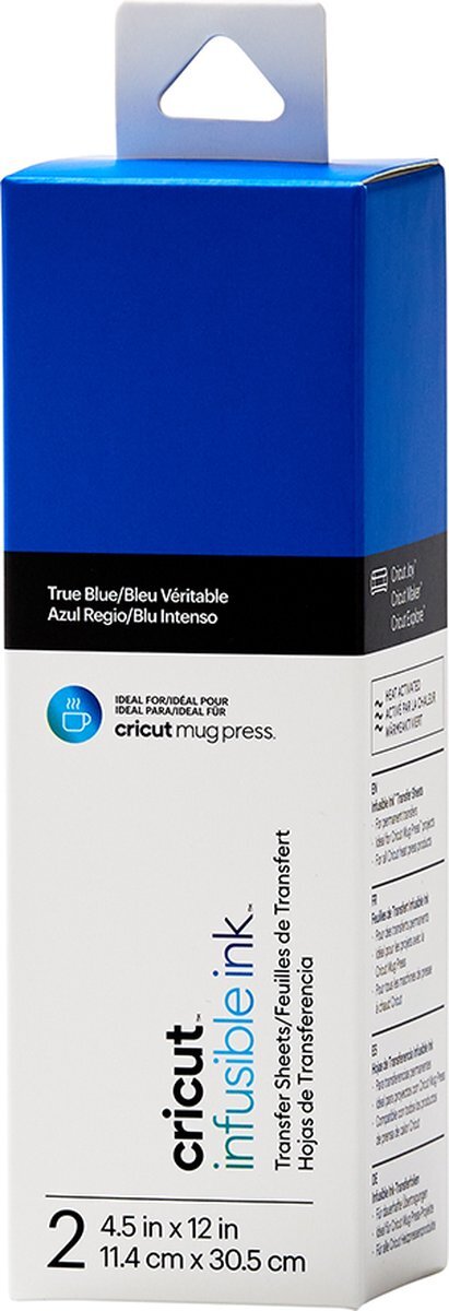 CRICUT Infusible Ink Transfer Sheets 2-pack (True Blue) - ideal size for MugPress