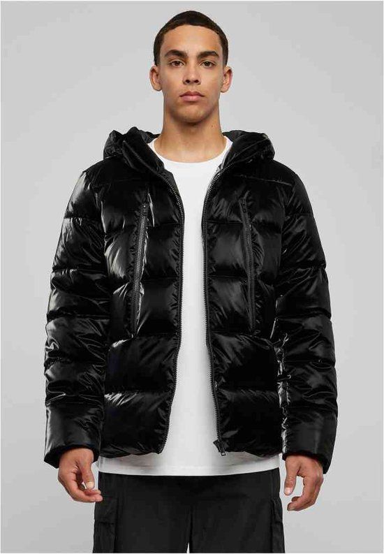 Urban Classics Shark Skin Puffer Jacket - Black - XXL
