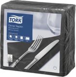 Tork tissue servet 39x39cm 2-laags 1/4-vouw zwart 12x150