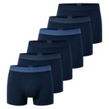SCHIESSER Boxershorts 6PACK Shorts "95/5" Blauw Effen Mannen L