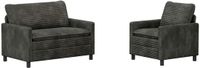 vidaXL Bankstel 2-zits Antracietkleurig Polyester