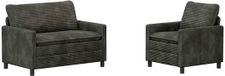 vidaXL Bank 2-zits Antraciet Polyester