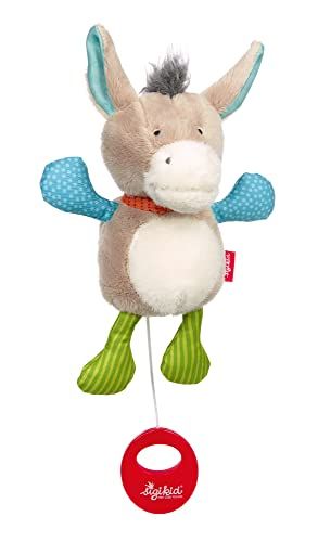 Sigikid Minimuziekdoos - Ezel - Knuffeldier met muziekdoos - 20 cm