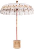 vidaXL Balinese Stokparasol Crème 260 cm