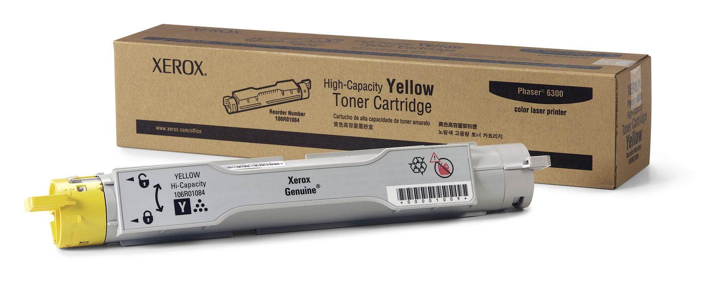 Xerox 106R01084 toner cartridge geel voor Phaser 6300 (7000 pagina's)