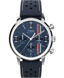 Timex Marlin TW2W99000 Horloge - Leer - Blauw - Ø 40 mm