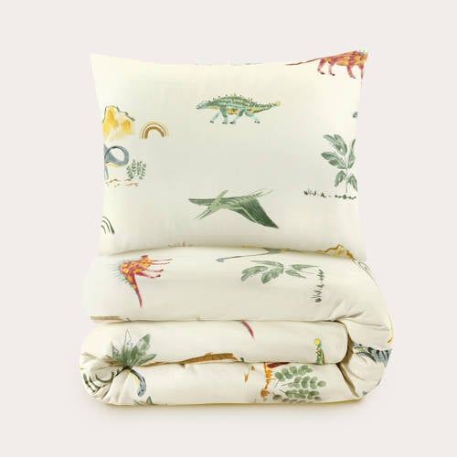 NOUS Kids katoenen dekbedovertrek kinderbed (120x150 cm) Multi Dierenprint
