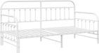 vidaXL Bedframe voor een daybed Wit 90 x 200 cm Gepoedercoat staal