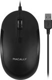 Macally DYNAMOUSE-B Optische bedrade USB-A-muis met een stille klik - Zwart